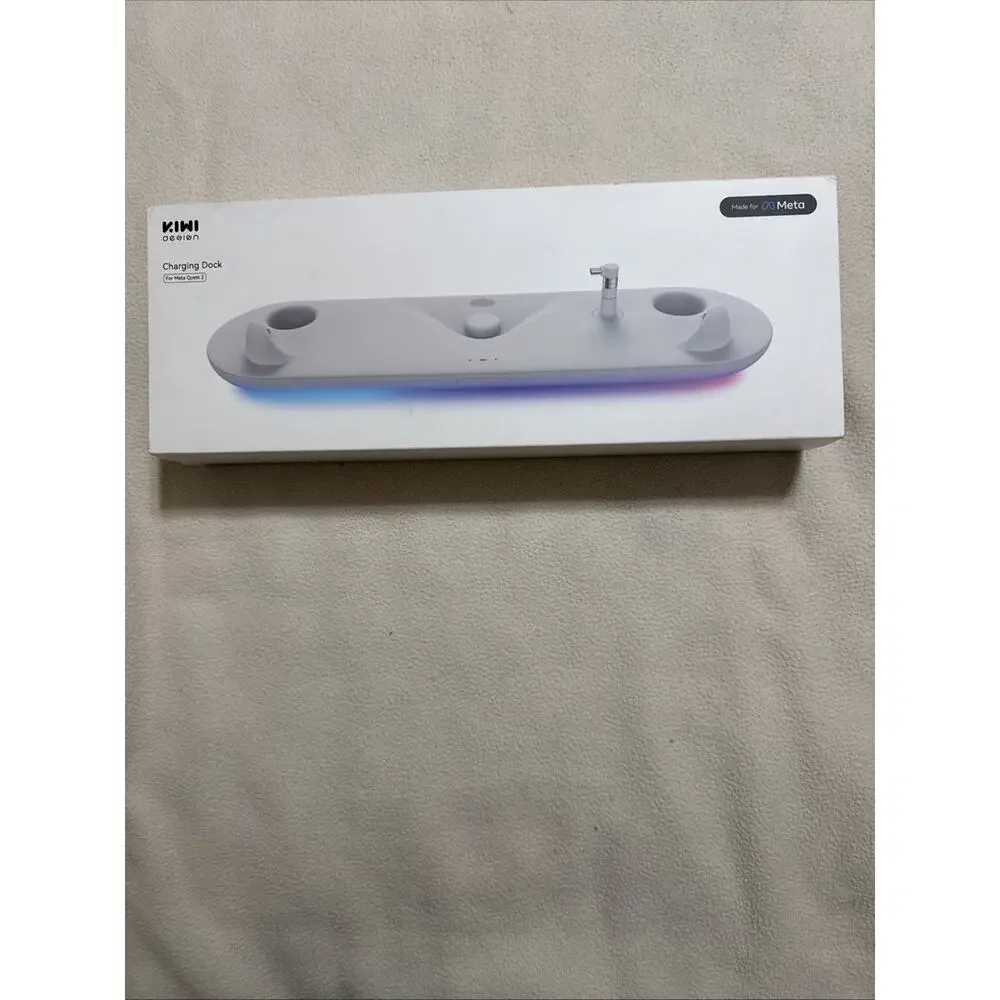 READ ALL - KIWI Design RGB Charging Dock Compatible w/Oculus Quest 2 Meta Quest2